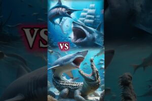 FIERCE ANIMAL FIGHT : shark VS crocodile, Shark VS octopus, Shark VS Marlin [ Amazing ]