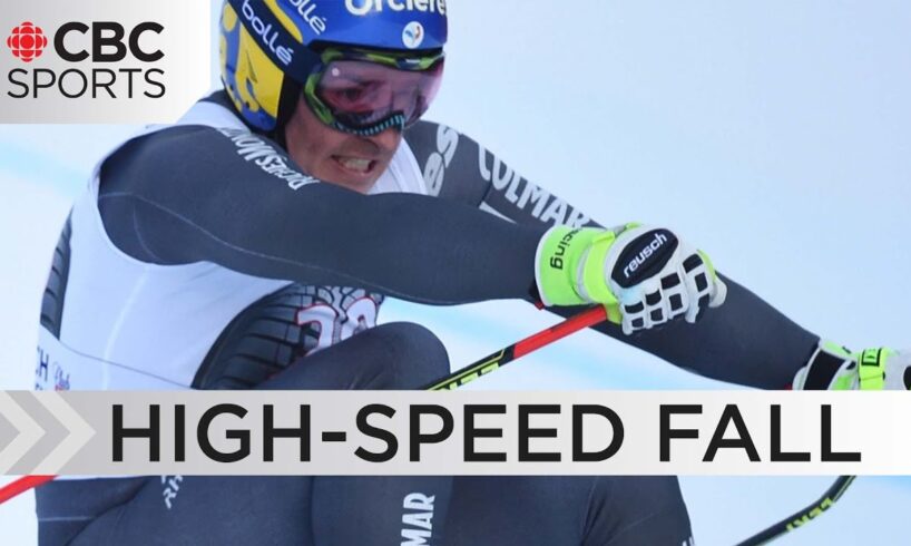 French Skier Crashes, Breaks Legs in World Cup Downhill | WARNING: Graphic content | CBC Sports