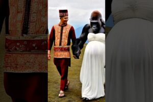 Gorilla Wearing Wedding Dress Causes Stir In Village #nature #animals #explore #happy #love #funny