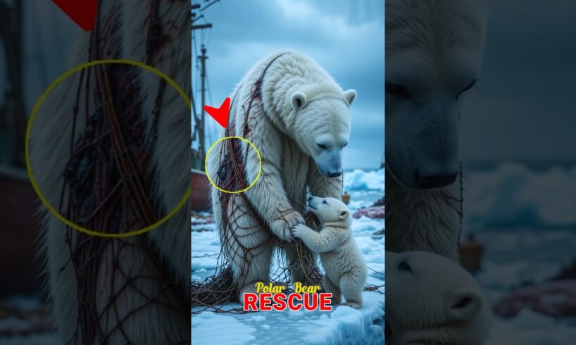 Heartwarming Animal Rescue | Polar Bear Trapped in Net – Incredible Arctic Rescue!