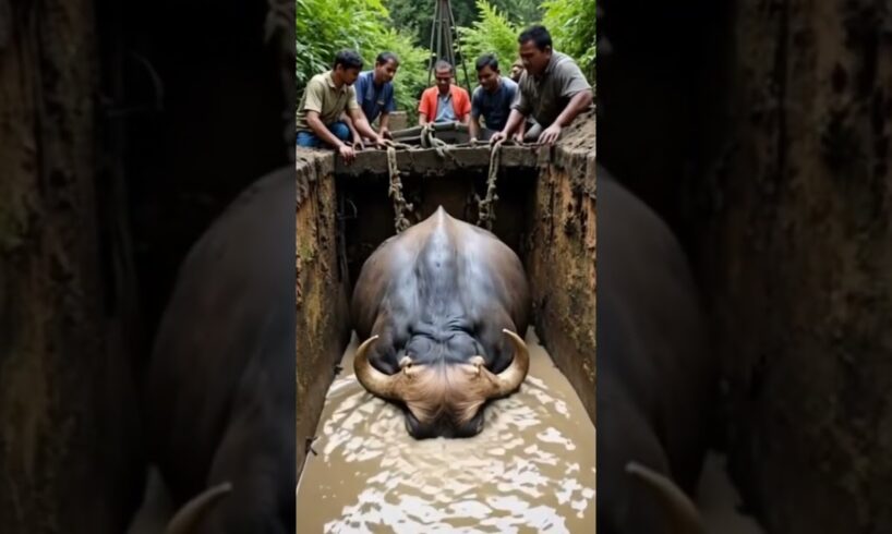 Heroic Rescue: Saving a Trapped Giant"#Animal Rescue#Wildlife Conservation