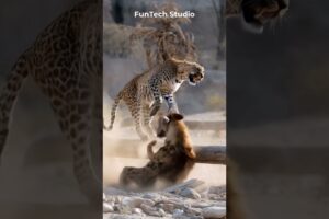 😱Leopard Vs Hyena Brutal Fight #animals #animal #animallover #shorts #short #wildlife #leopard