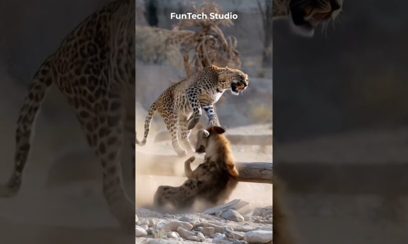 😱Leopard Vs Hyena Brutal Fight #animals #animal #animallover #shorts #short #wildlife #leopard