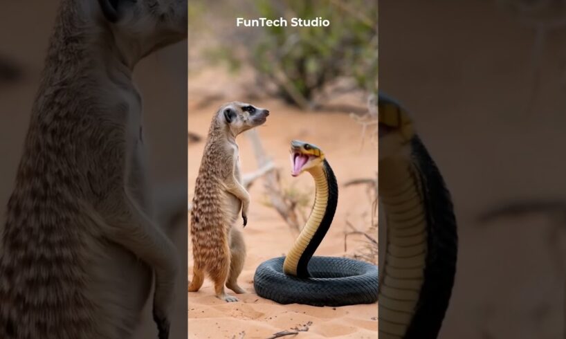 😱🔥Meerkat Vs Mamba Fight #animals #animal #animallover #shorts #short #wildlife #nature #funny #usa