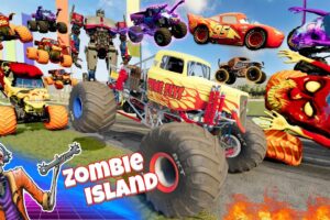 Monster Jam Zombie Island Compilation #20 | Racing, Freestyle, and High Speed Jumps