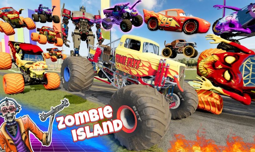 Monster Jam Zombie Island Compilation #20 | Racing, Freestyle, and High Speed Jumps