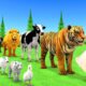 Paint Animals Duck,Tiger,Cow,Lion,Buffalo,Gorilla,Elephant,Dinosaur Fountain Crossing Animal Game Ne