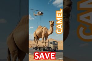 Pregnant Camel Saved in Hot Desert❤️❤️#camel #pregnancy #animallover #babycamel #humanity #cow #ai