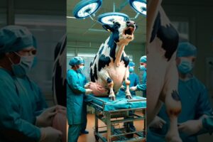 Pregnant cow rescued by doctors from city road #humanity #rescueanimals #cow #veternary #animals