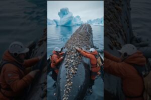 "Removing Millions of Barnacles from a Whale's Body – Satisfying Rescue!"