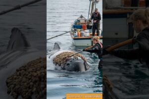 Rescue Team Saves Humpback Whale From Millions Of Injurious Barnacles #animalrescue