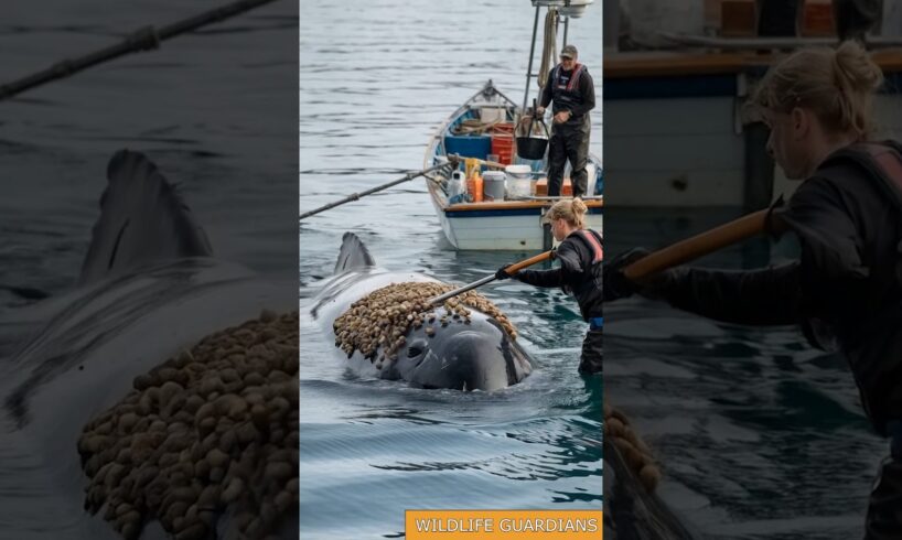 Rescue Team Saves Humpback Whale From Millions Of Injurious Barnacles #animalrescue