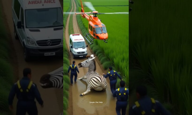 Rescue Team Saves the Life of a Pregnant Zebra 😱😢 #shorts #Hamunity #pragnent #zebrahelp