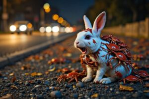 Rescuing a Helpless Rabbit Covered in Crabs! 🐰🦀 | #RabbitRescue #animals #ai