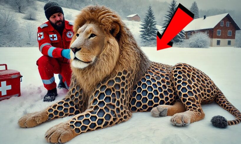 Rescuing a Lion Covered in Barnacles | Heartwarming Recovery Story#animals#lion#trending#trend