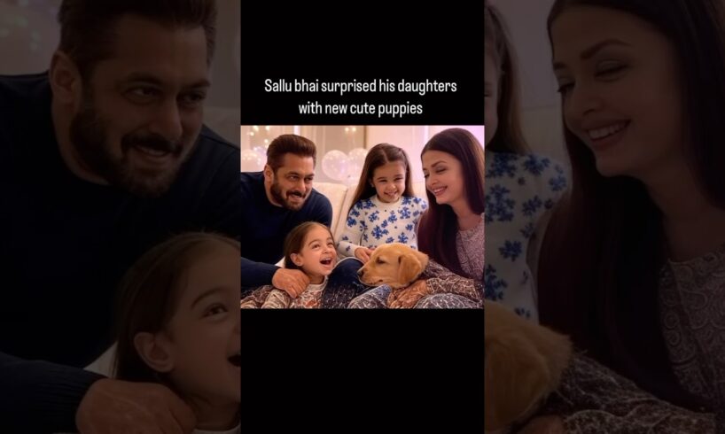 Salman Khan surprised his daughters with cute puppies #shorts #short #shortvideo #shortsvideo #reel