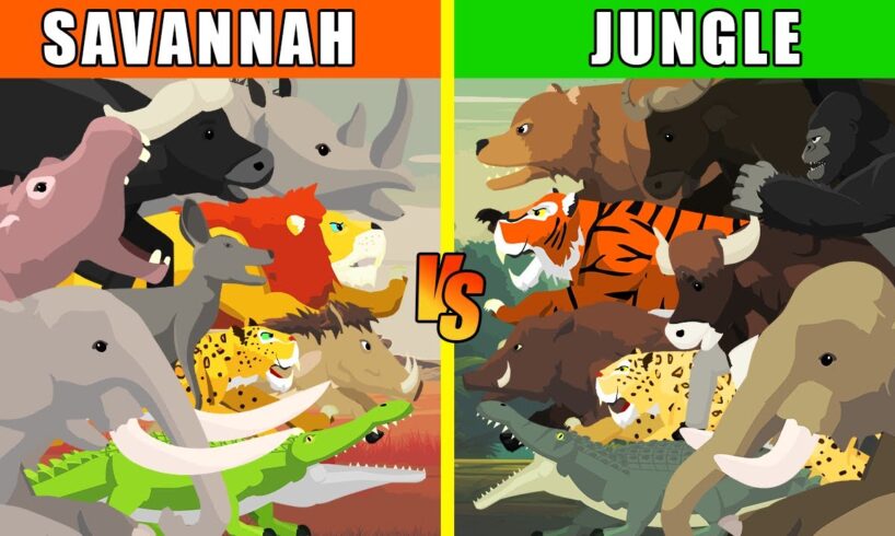 Savannah vs Jungle Animals [S1] | Animal Animation