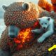 Smart White BEAR CUB find RESCUE TEAM to save MOTHER Covered in Millions of Barnacles & Parasite Bee