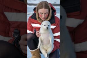 The first aid team reached the injured baby seal by sea this time.