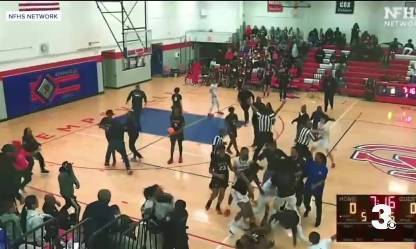 Two teens charged after fight at high school basketball game