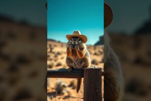 Cowboy Squirrel playing Harmonica! #squirrel #cowboy #harmonica #animals