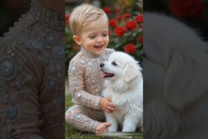 Cute baby Dancing With little puppy #puppy #cutebaby #dancing