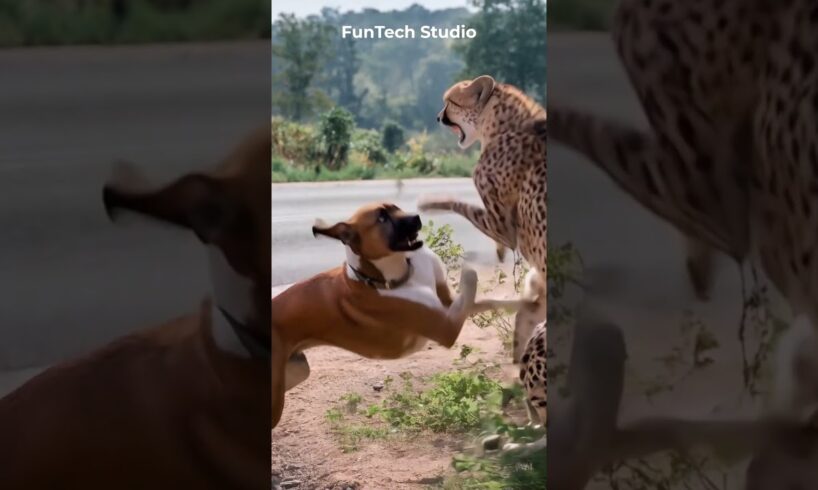 😱🔥Dog Vs Cheetah Brutal Clash #animals #animal #dog #doglover #short #youtubeshorts #trendingshorts