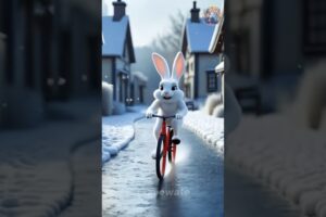 Duck rescued Rabbit from a wild man on cycle!🐇 #RabbitRescue #CuteAnimals #AnimalRescue