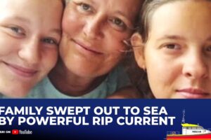 Family Swept Out to Sea by a Powerful Rip Current