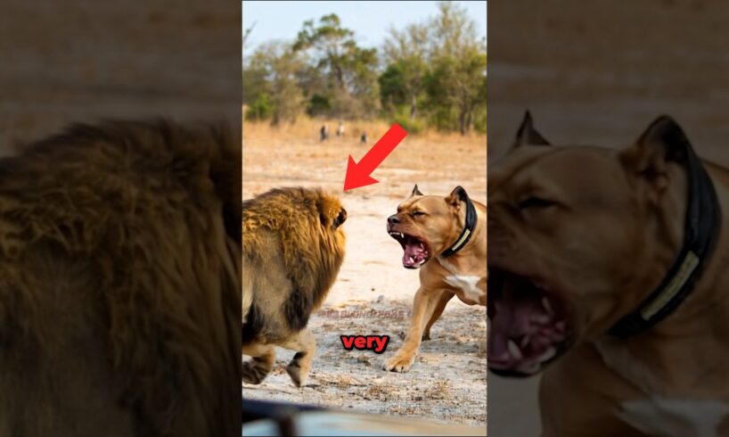 Lion VS Pitbull Meet in The Wild! #shorts