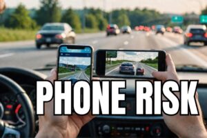 Raw Footage Shows Why You Should NEVER Look At Your Phone While Driving!