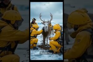 Rescue Team Saves Polar Stag from Deadly Swarm | bee swarm  #actsofkindness #rescueefforts #animals