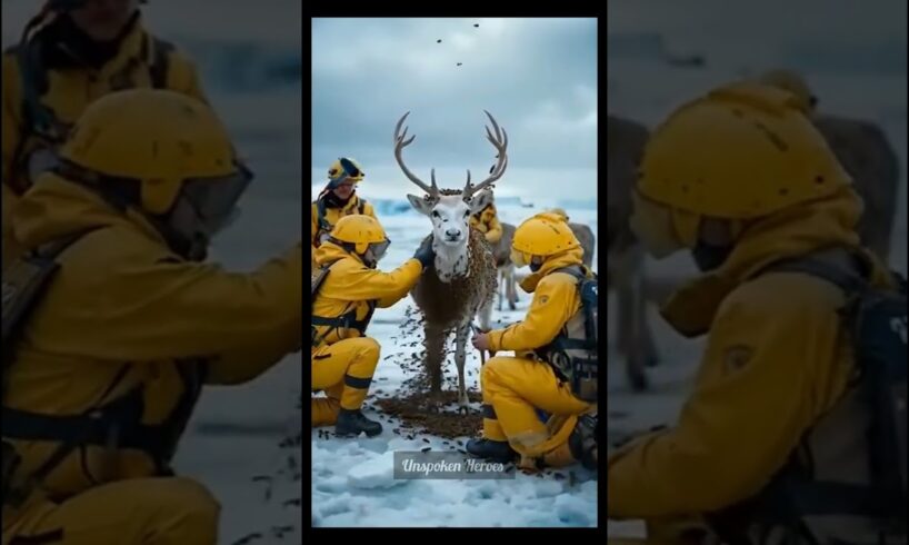 Rescue Team Saves Polar Stag from Deadly Swarm | bee swarm  #actsofkindness #rescueefforts #animals