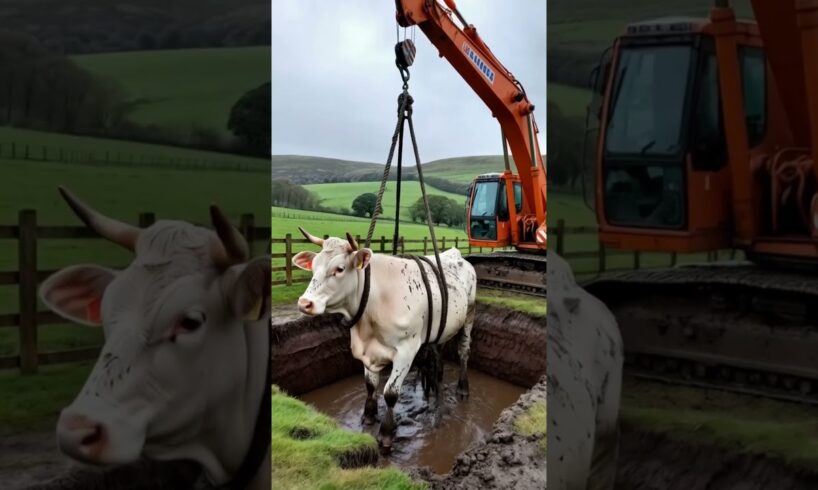 Rescued a Pregnant Cow from Muddy Green Field | Miraculous Animal Rescue