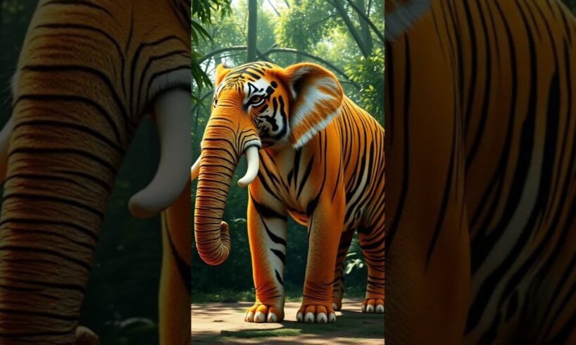 Tiger vs Elephant - Animal Fusion #tiger #elephant #animalfusion