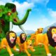 Zombie Mammoth's Rampage: Epic Encounter with Forest Animals | Elephant, Lion, Zebra