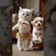 cute dog & puppies dance 🤩🥰 #dogdance #doggydance #funny #cute #puppies